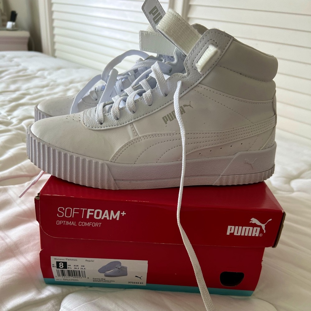puma carina mid sneakers